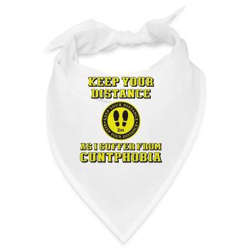 keep your distance cunt - Bandana - Weiß - Vorne