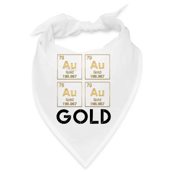 Gold (Au), Gold im Periodensystem, Gold Hoodie - Bandana - Weiß - Vorne