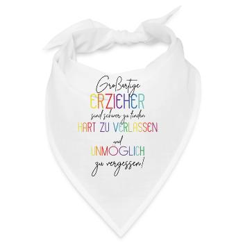 Abschied Erzieher - Bandana - Weiß - Vorne