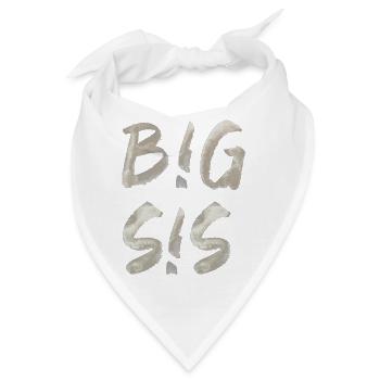 big sis SChrift große Schwester Spruch Kinder - Bandana - Weiß - Vorne