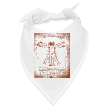 Leonardo DaVinci vitruvian Man Print - Bandana - Weiß - Vorne
