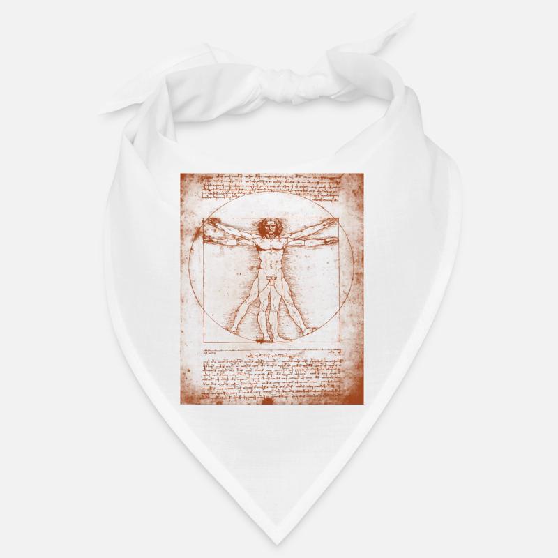 Leonardo DaVinci vitruvian Man Print Bandana