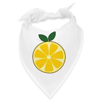 Zitrone - Bandana - Weiß - Vorne