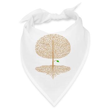 Laubbaum Krone Wald Eiche Buche Natur Ast Hoffnung - Bandana - Weiß - Vorne