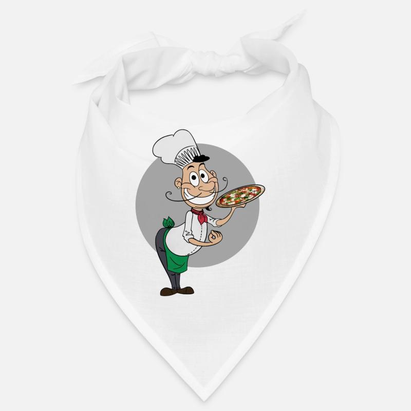 Pizzabäcker - Bandana - Weiß
