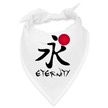 Das Wort Ewigkeit auf Japanisch (schwarz) - Bandana - Weiß - Vorne