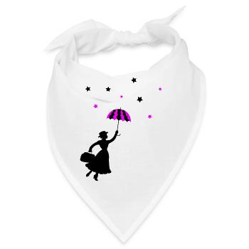 Frau Regenschirm - Bandana - Weiß - Vorne