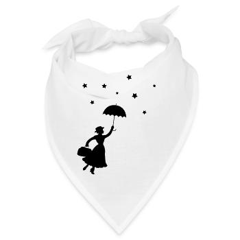 Frau Regenschirm - Bandana - Weiß - Vorne