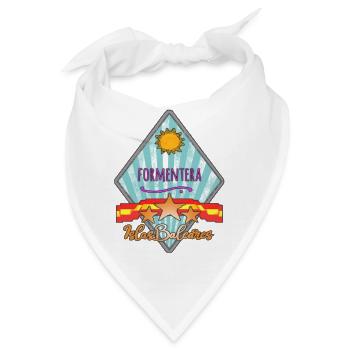 Formentera Insel Balearen Emblem - Bandana - Weiß - Vorne