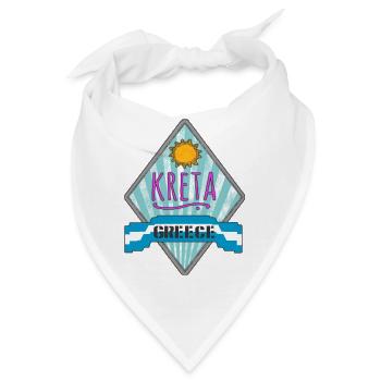Kreta Griechenland Sonnen-Design - Bandana - Weiß - Vorne