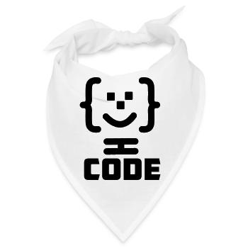 Hauptprogrammierer-Code-Logo mit Text CODE - Bandana - Weiß - Vorne