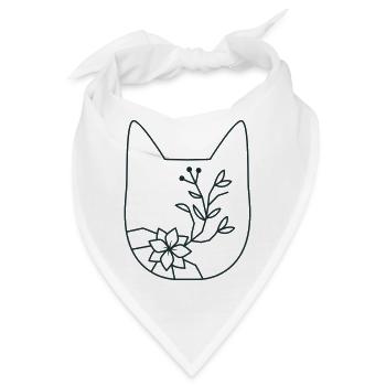 FLOWER Blumenkatzenkopf - Bandana - Weiß - Vorne