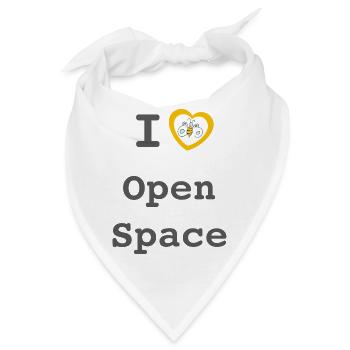 I love Open Space - Bandana - Weiß - Vorne