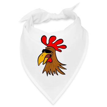 Cool rooster - Bandana - Weiß - Vorne