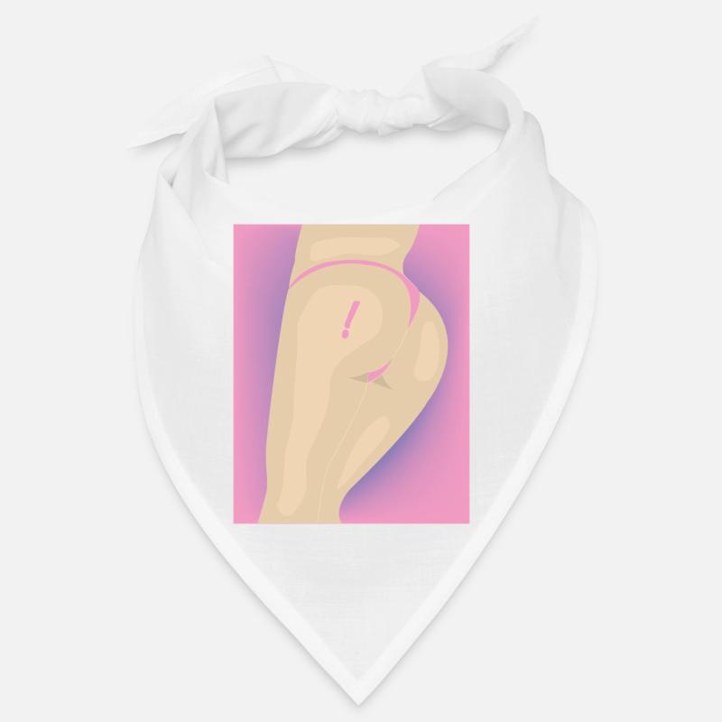 Lyserøde balder - Bandana - hvid