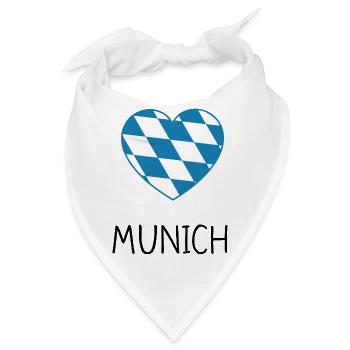 Munich Heart - Bandana - Weiß - Vorne