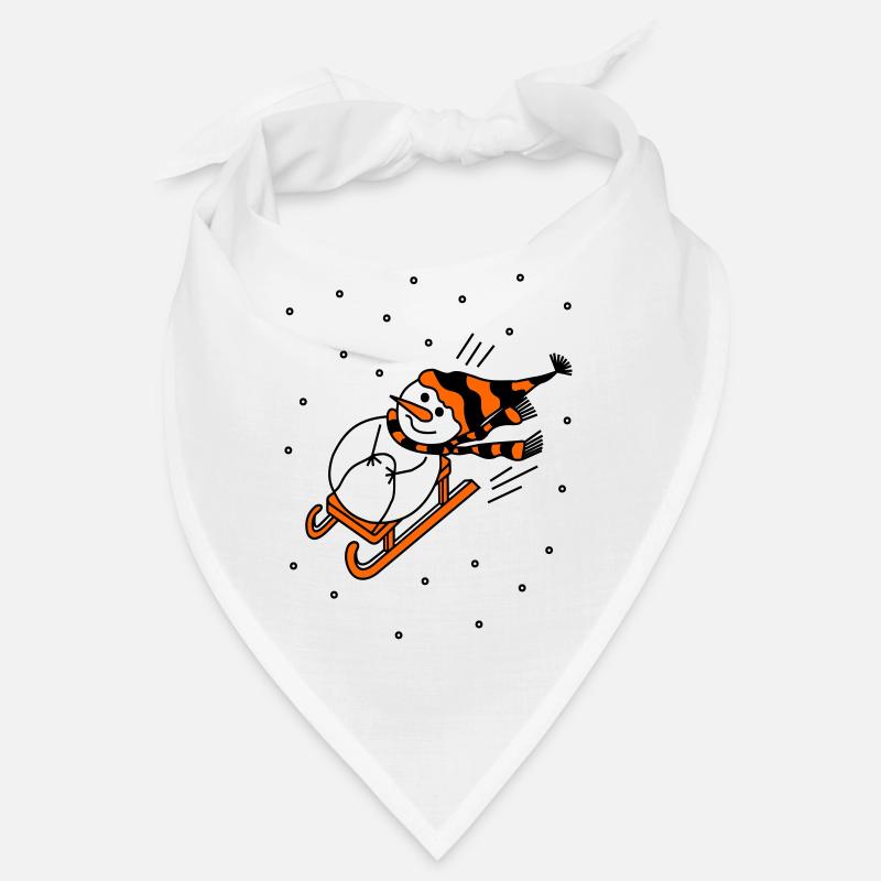 Sleigh Riding Snowman Bandana