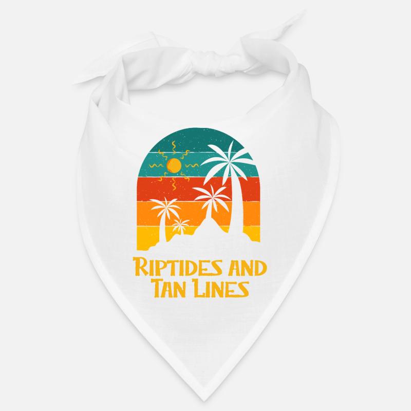Riptides and Tan Lines Beach Sunbathing Ocean Bandana