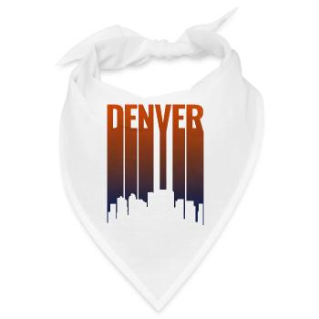 Denver Skyline Farbverlauf - Bandana - Weiß - Vorne