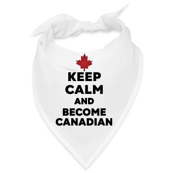 Keep Calm Werde Kanadier - Bandana - Weiß - Vorne