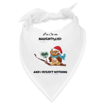 Cheeky owl on santas naughty-list - Bandana - Weiß - Vorne