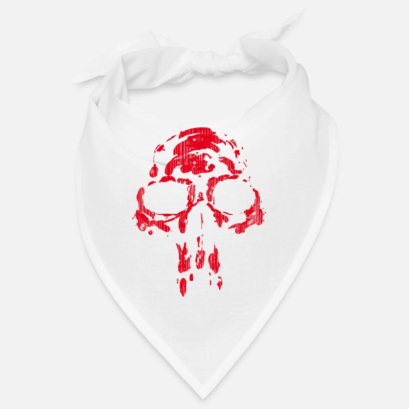 Skull - Neanderthaler ROT Bandana