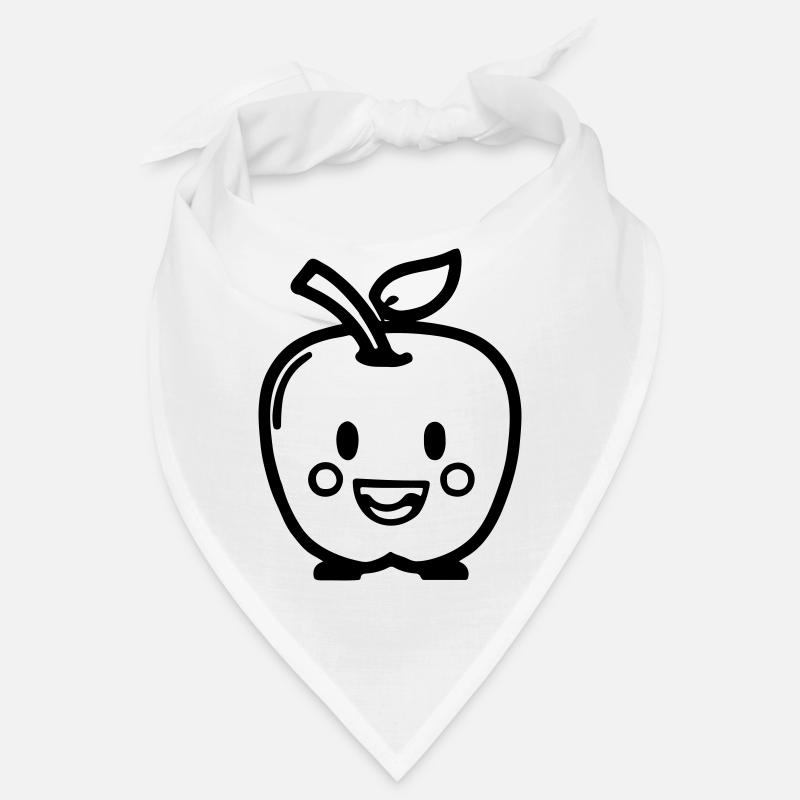 Cute Apple with Face Vector Gift Idea Bandana