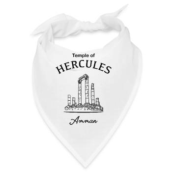 Zitadelle von Amman, Jordanien, Hercules Tempel - Bandana - Weiß - Vorne