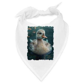 Süße Ente niedliches Entchen - Bandana - Weiß - Vorne