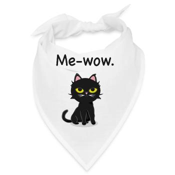 Me-wow. - Bandana - Weiß - Vorne