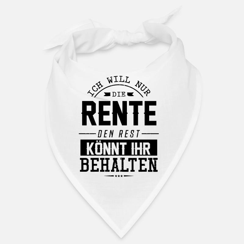 rente spruch - Bandana - Weiß