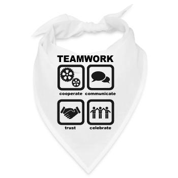 Teamwork - Bandana - Weiß - Vorne