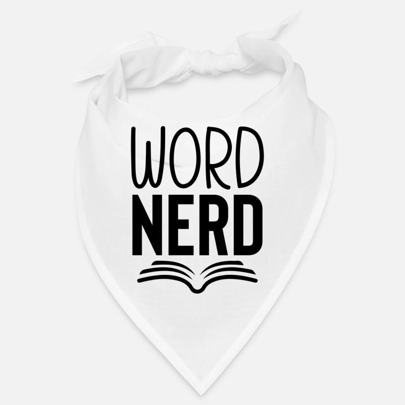 Word Nerd - Bandana - Weiß