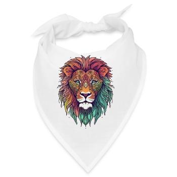 Löwe - Bandana - Weiß - Vorne