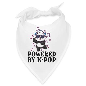 Powered by K-Pop Panda Kpop Merch K-pop Merch - Bandana - Weiß - Vorne