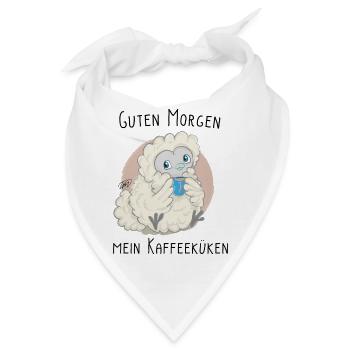Lioba Seidenhuhn, Kaffeezeit - Bandana - Weiß - Vorne