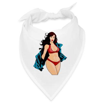 Bikini Girl Farbe - Bandana - Weiß - Vorne