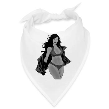 Bikini Girl S/W - Bandana - Weiß - Vorne