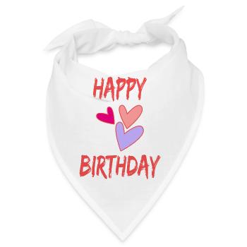 ALLES GUTE ZUM GEBURTSTAG. ALLES GUTE ZUM GEBURTSTAG. JAHRESTAG. - Bandana - Weiß - Vorne