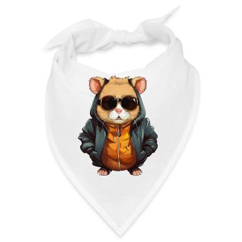 Vibrationen auf der Hamsterstraße | Hamster-Liebhaber - Bandana - Weiß - Vorne