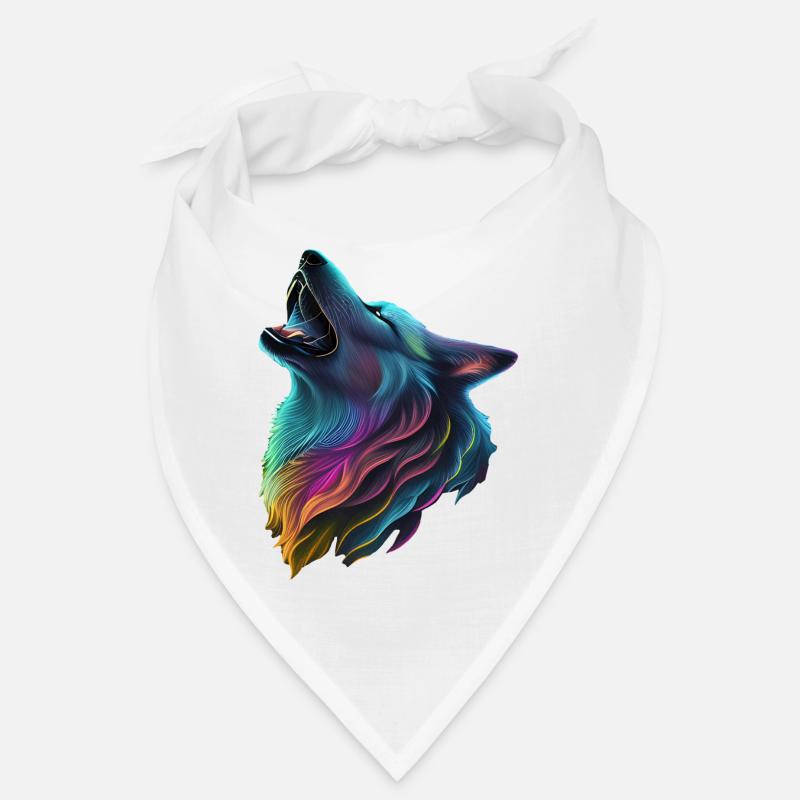 Colorful Wolf Bandana