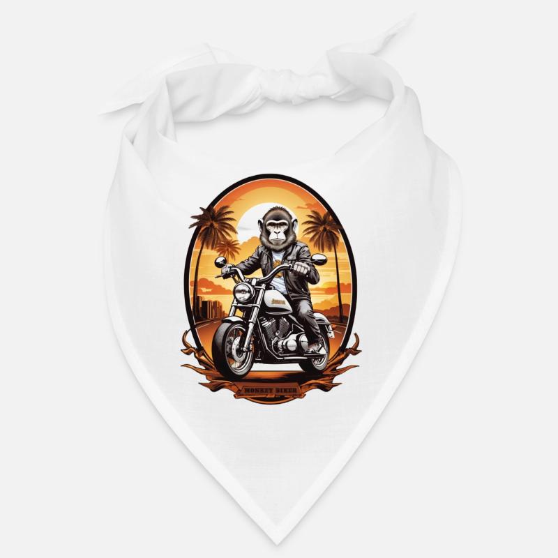 Monkey on motorcycle Bandana