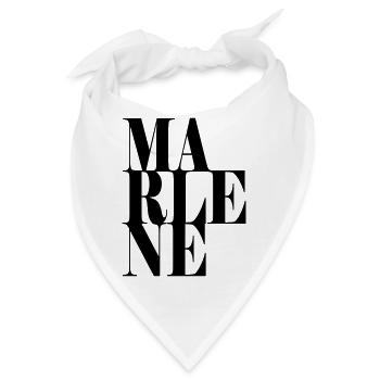 Marlene Name Vorname Moderne Schrift Wort Art - Bandana - Weiß - Vorne