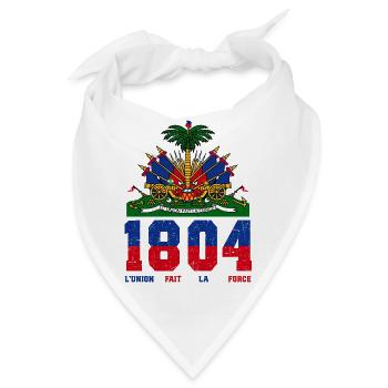 Haiti Haitian Flagge Ayiti Haitianer I Geschenk - Bandana - Weiß - Vorne