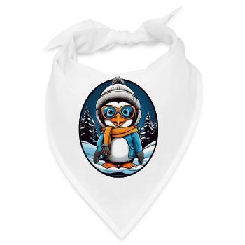 Süßer Pinguin - Bandana - Weiß - Vorne