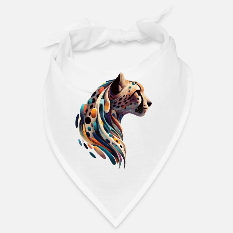 Guépard abstrait coloré Bandana