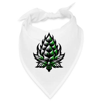 Hopfen und Gerste | Bierzutaten - Bandana - Weiß - Vorne