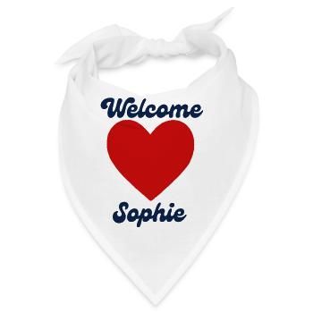 Sophie willkommen - Bandana - Weiß - Vorne