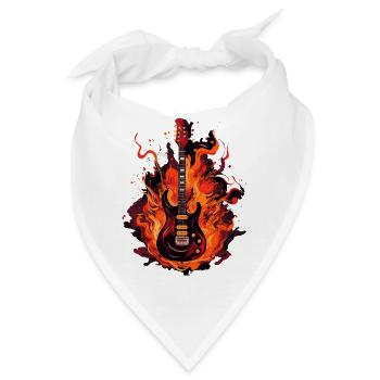 Gitarre Gitarrenspieler E-Gitarre Musik & Musiker - Bandana - Weiß - Vorne