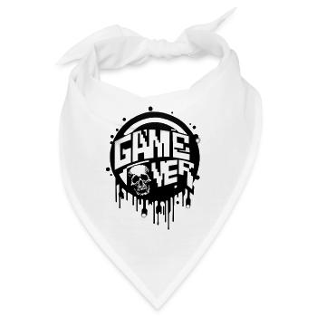 Game Over Gamer Spieler Videospiel Spielkonsole - Bandana - Weiß - Vorne